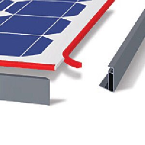 aluminium frame for adhesive tape installed solar panels
