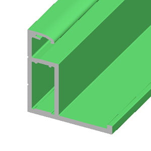 Aluminum solar panel frame for double glass solar panel